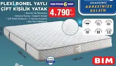 HOMEDİUS FLEXİ BONEL YAYLI ÇİFT KİŞİLİK YATAK